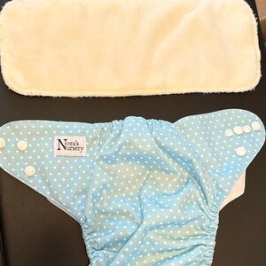 2/$15 Light Blue Polka Dot Baby Cloth Diaper Cover